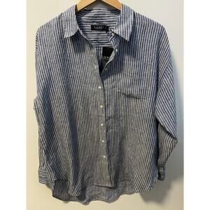 Lauren Ralph Lauren Men’s Linen Stripe Button Down Shirt Large NWT